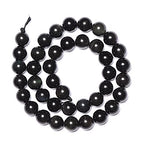 45pcs 8mm Natural Black Obsidian Gemstone Beads Energy Healing Crystal Round Loose Stone Beads for Jewelry Making, DIY Bracelets Necklaces - color: Black Obsidian, size: 8mm