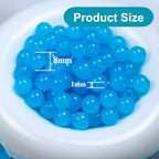 Jabrand 145pcs Glass Beads, 8mm Glass Beads for Barcelet and Jewelry Making DIY Crafts (Sky Blue) - color: Sky Blue