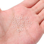 BEADIA Silver Plated Jump Rings Non Tarnish 4mm 900pcs for Jewelry Making Findings - color: Silver, size: 0.5x4mm