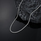 Fiusem Black Wheat Chains for Men and Women, 2/2.5/3/4/5mm Stainless Steel Necklace Chain, Mens Necklace Jewelry Gift 16-28 Inch - size: 20 Inches, style: Silver 2.1MM