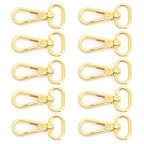 CRAFTMEMORE Snap Hook Swivel Push Gate Lobster Clasps Fashion Clips Purse Making FS10 Pack of 10 (Gold, 1 Inch) - color: Gold, size: 1 Inch