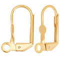 Beebeecraft 1 Box 50Pcs Leverback Earring Hooks 24K Gold Plated Brass French Earwires 16.5x11mm Clasp Earring Hooks for Jewelry Making - color: 16.5x11mm Round Disc Earring Hooks