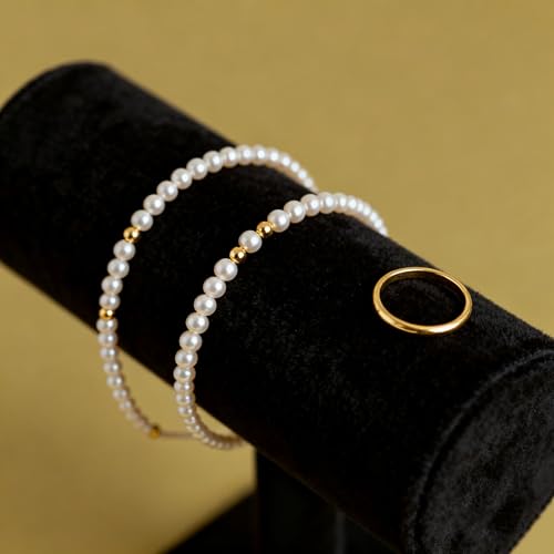 CeeVian 14K Gold Plated Spacer Beads 300PCS Seamless Gold Round Beads Spacer Beads That Do Not Fade Easily Round Bracelet Bead for DIY Necklace Bracelet Jewelry Making (4MM) - size: 4MM