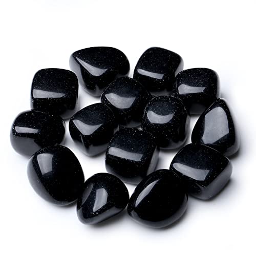 MAIBAOTA Black Obsidian Crystal Stones Natural Healing Crystals Bulk Polished Tumbled Crystals Stones Rocks Energy Balance Crystal Gemstones Vase Filler Decorative Reiki Witch Quartz Crystals - color: Black-obsidian Stone, size: 100 g