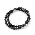 14in Agate Wrap Bracelet for Women Men Natural Round Beaded Agates Stone Healing Stretch Bracelets Elastic Handmade Polished Gemstone Beads Bracelet - color: Black White Agate, size: 6mm Beads