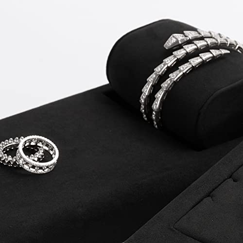 Oirlv Premium Black Microfiber Jewelry Display Tray Jewelry Display Set for Selling Small Bracelet Bangle Display Tray(TT07004) - size: Bracelet/Bangle tray