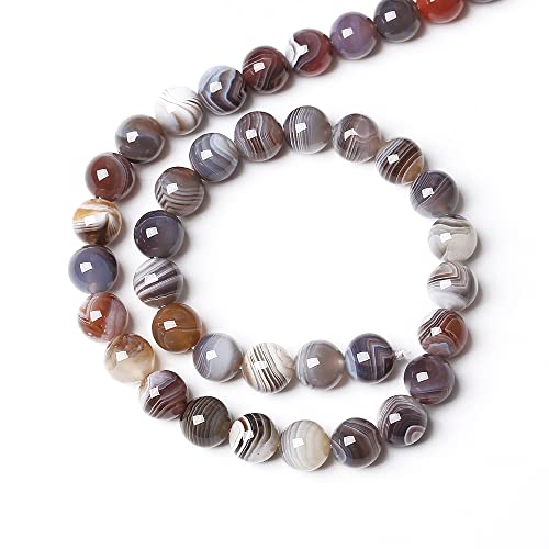 90PCS 4MM AAA Natural Botswana Sardonyx Agate Gemstone Beads for Jewelry Making Crystal Energy Stone Healing Power DIY Bracelet Necklace 15" (Botswana Sardonyx Agate, 4mm) - color: Botswana Sardonyx Agate, size: 4mm