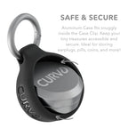 CURVD Premium Carrying Case Durable Travel Keychain Container, Medicine Pill Organizer, Travel Pill Box, Small Waterproof Holder for Pills, Earplugs, Compatible with Loop, Vibes & Eargasm - color: Black