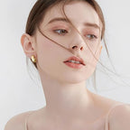 925 Sterling Silver Earrings Small Chunky Hoop Earrings for Women Trendy Huggie Hoop Earrings 14K Gold Plated Hypoallergenic Earrings Small Thick Huggie Hoops Earrings - color: 14K Gold