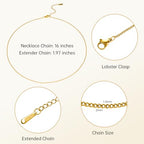 Gold Stainless Steel Necklace Chain Bulk 12 Pcs Curb Cuban Necklace Jewelry Chain for Women Men - color: Gold Curb, size: 16 Inches