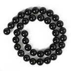 60pcs 6mm Black Agate Beads Natural Gemstone Beads Round Loose Beads for Jewelry Making - color: Black Agate, size: 6mm
