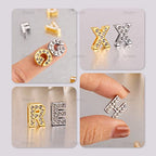 AUEAR, 104 Pack Silver Gold A-Z 8mm Full Rhinestone Slide Charms Crystal Alphabet Letter Alloy for Bracelets Necklace Wristbands DIY Jewelry Making - color: Silver & Gold, size: 104 Pack