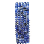 BEADIA Natural Blue Sodalite Beads 4x2mm 120pcs Faceted Rondelle Loose Semi Gemstone Beads for Jewelry Making Design - color: Blue Sodalite