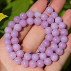 Natural Stone Beads 8mm Polished Round Smooth Gemstone Beads for Jewelry Making Supplies 15 Inch(45 Beads) (Lavender Purple) - color: lavender purple-45pcs