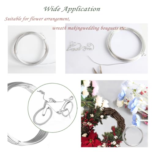 Aluminum Wire, 1 Roll 12 Gauge (2mm) 32.8 Feet Silver Armature Wire, Bendable Metal Craft for Making Dolls Skeleton DIY Crafts - size: 2mm