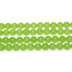 MJDCB Stone Beads 8mm 43pcs Round Fruit Green Jade Loose Gemstone Bead Charms for Jewelry Making Bracelet Necklace Earring Pendant - color: Fruit Green Jade, size: 8mm