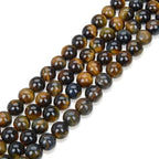 120pcs Adabele Natural Blue Golden Tigers Eye Healing Gemstone 6mm Round Beads Gem Stone Spacer for DIY Craft Jewelry Making GS23-6 - color: Golden Blue Tiger Eye Stone, size: 6mm (120pcs/2 strands)
