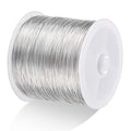 MIKIMIQI 328Ft Jewelry Wire - 26 Gauge Tarnish Resistant Copper Beading Wire for Jewelry Making, 0.4mm X 100m (Silver Color) - color: Silver