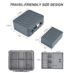 Travel Jewelry Case Large Jewelry Box Jewelry Travel Organizer Jewelry Case with Handle Removable Tray Best Gift for Women Girls (Grey) - color: Grey