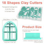 Polymer Clay Cutters - 18 Shapes Gothic Window Earrings Polymer Clay Cutters for Jewelry, Earring Making Kit with Storage Box - style: Church Windows theme (18 pcs)