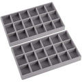 2Pcs 5 x 8.3 Inch 18 Grid Jewelry Tray Drawer Insert Velvet Earring Organizer Display Case Storage with Removable Divider Container Box for Rings Watch Necklace Trinket Holder Showcase Gray - style: Gray 18 Grids