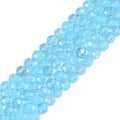 6mm Blue Topaz Faceted Gemstone Round Loose Beads Strand 15.5-16" DIY Jewelry Making - color: Blue Topaz
