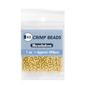 Beadalon Crimp Beads, Size #3, Gold Color, 1 oz, Approx. 450 pc - color: Gold, size: Size #3, 450 pc
