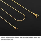 UMAOKANG Gold Plated Snake Chains for Jewelry Making, 10 Pack Stainless Steel Thin Chain Women Necklace DIY Supplies (16 Inch) - color: Gold Snake, size: 16 Inch