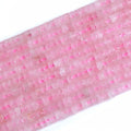 150pcs 2x4mm Natural Rose Quartz Tube Shape Beads Loose Flat Round Cylinder Flat Spacer Green Stone Beads for Bracelet Earrings Jewelry Making - color: Rose Quartz, size: 2x4mm Tube shape