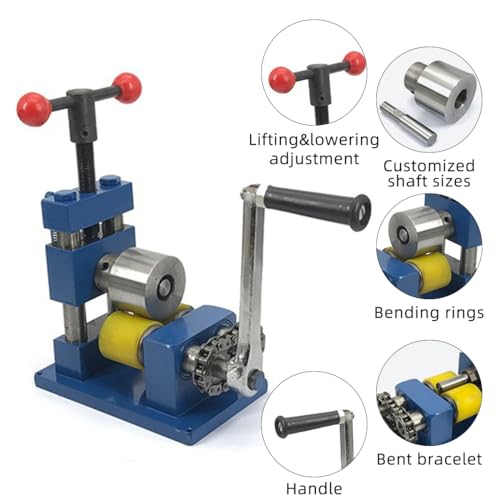 YIEPET Multifunctional Hand-cranked Combination Bracelet Bending Machine、Rolling Machine Ring Bending Machine, Jewelry Bending Machine, Crank Ring Bracelet for Processing Rings, Bracelets, Earrings
