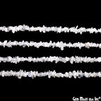 GM GemMartUSA Rainbow Moonstone Natural Raw Chip Strands | Semi-Precious | AAA+ Quality 1 Strand 34” | DIY Bracelet Jewelry Making, Healing Crystal Craft| 4-6mm - White Color Gemstones (CHRM-70001) - color: Rainbow Moonstone (CHRM-70001)