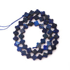 8mm Natural Lapis Lazuli Gemstone Faceted Clovers Beads Four-Leaf Spacer Loose Beads for DIY Jewelry Making Beads - color: Lapis Lazuli