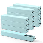 Lainrrew Jewelry Gift Box, Luxury 12-Pack Jewelry Gift Box Velvet-Lined, Compact Drawer Style for Earrings & Rings, Stylish Necklace Bracelet Organizer, 8.3x1.8x1.4 Inches (Blue) - color: Blue