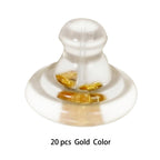 20pcs 18K Gold Silicone Earring Backs Replacements, Locking Secure Earring Backs for Studs/Droopy Ears, No-Irritate Hypoallergenice Soft Clear Earring Stopper Accessories for Adults (Gold) - color: Gold