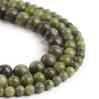 Natural Stone Beads 10mm Green Jade Polished Round Smooth Gemstone Beads for Jewelry Making Adults 15 Inch(Green Jade,10mm) - color: Green Jade, size: 10mm