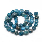 30-45Pcs/Strand Natural Apatite Beads 15.7" Irregular Nuggets Stone Beads 8-15mm Gemstones Loose Spacer Bead for DIY Bracelet Necklace Jewelry Making Crafting - color: Apatite