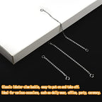 3 Pieces 925 Sterling Silver Necklace Extenders Necklace Extension Chain for Women Plated Extender Chain for Jewelry Making Durable Bracelet Chain Dainty Removable Anklet Chain (2 3 4 inch)