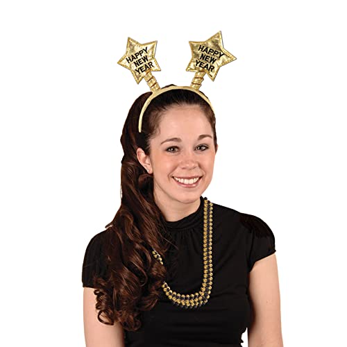 Party Beads - Small Round - size: 12-Pack, style: Black & Gold (12-Pack)