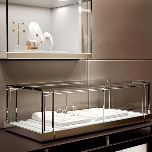 PU Leather Earring Stand Display Holder Organizer Jewelry Showcase (White) - size: 3.15" x 3.15" x 0.99"