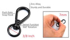 10 Pcs Heavy Duty Swivel Lobster Claw Clasps 3/8 Inch Push Gate Snap Hooks Trigger Clips for Handbag Purse Keychain - color: Antique Gold