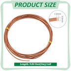BENECREAT 9.8Ft Square Copper Wire, 14 Gauge Pure Copper Wire, Craft Wire for Jewelry Making, Gem Metal Wrap, Garden, Sculpting, Armature, Half Hard - size: 14 Gauge