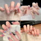 400Pcs Aurora Nail Art Rhinestones Mixed Shape Resin Crystal Nail Charms Iridescent Shapes Clear Nude Flatback Nail Art Charm Rhombus Heart Flower Butterfly Nail Diamonds for 3D DIY Nails Art Crafts - color: Transparent