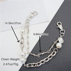 Layered Punk Pants Chain for Men Women, Gothic Hip Hop Jean Chain Wallet Chain Biker Trouser Chain, Goth Emo Fashion Keychain Accessories - color: 2L-6 Pearls