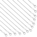 PAXCOO 25 Pack Chains for Jewelry Making, Necklace Chains Bulk Silver Plated Snake Chains for Necklace Jewelry Making, 1.2 mm - size: 18 Inches