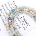 Stone Beads, 45pcs Amazonite, 8mm Round Loose Beads for Jewelry Making, Bracelets, with Bag, String & Card - color: Amazonite, size: 8mm