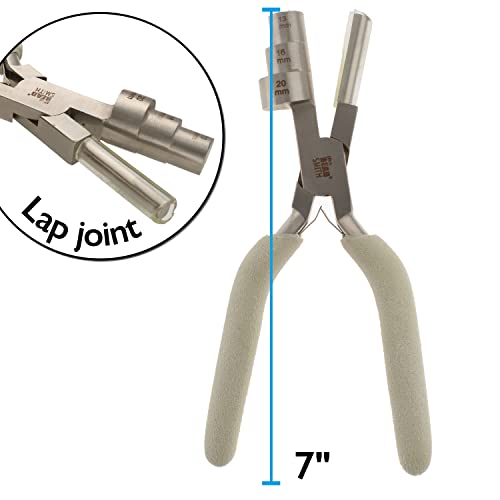The Beadsmith Wire Elements Series Jewelry Tool Bundle - Includes 3-in-1 Wire Looping Pliers(13-20mm) & Bail Making Pliers (7", 3.55mm &5.5mm Jaw) - Polished Steel & Comfort Grip for Jewelry Making