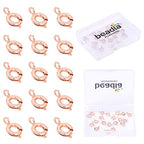 BEADIA Rose Gold Plated Spring Clasps Non Tarnish 6mm 20pcs for Jewelry Making Findings - color: Spring Clasps Rose Gold, size: 6mm