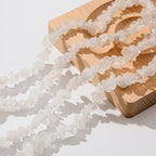 Natural Chip Stone Beads About 200pcs White Crystal Stones 5-8mm Irregular Gemstone Healing Crystal Loose Rocks for Bracelet Necklace Earrings Jewelry Making(White Crystal) - color: white crystal