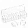 Bead Organizer Box, 13 Pcs Compartments Clear Plastic Storage Containers Set for Bracelet Making DIY, Jewelry, Small Parts - size: 13 Compartments