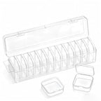 Bead Organizer Box, 13 Pcs Compartments Clear Plastic Storage Containers Set for Bracelet Making DIY, Jewelry, Small Parts - size: 13 Compartments